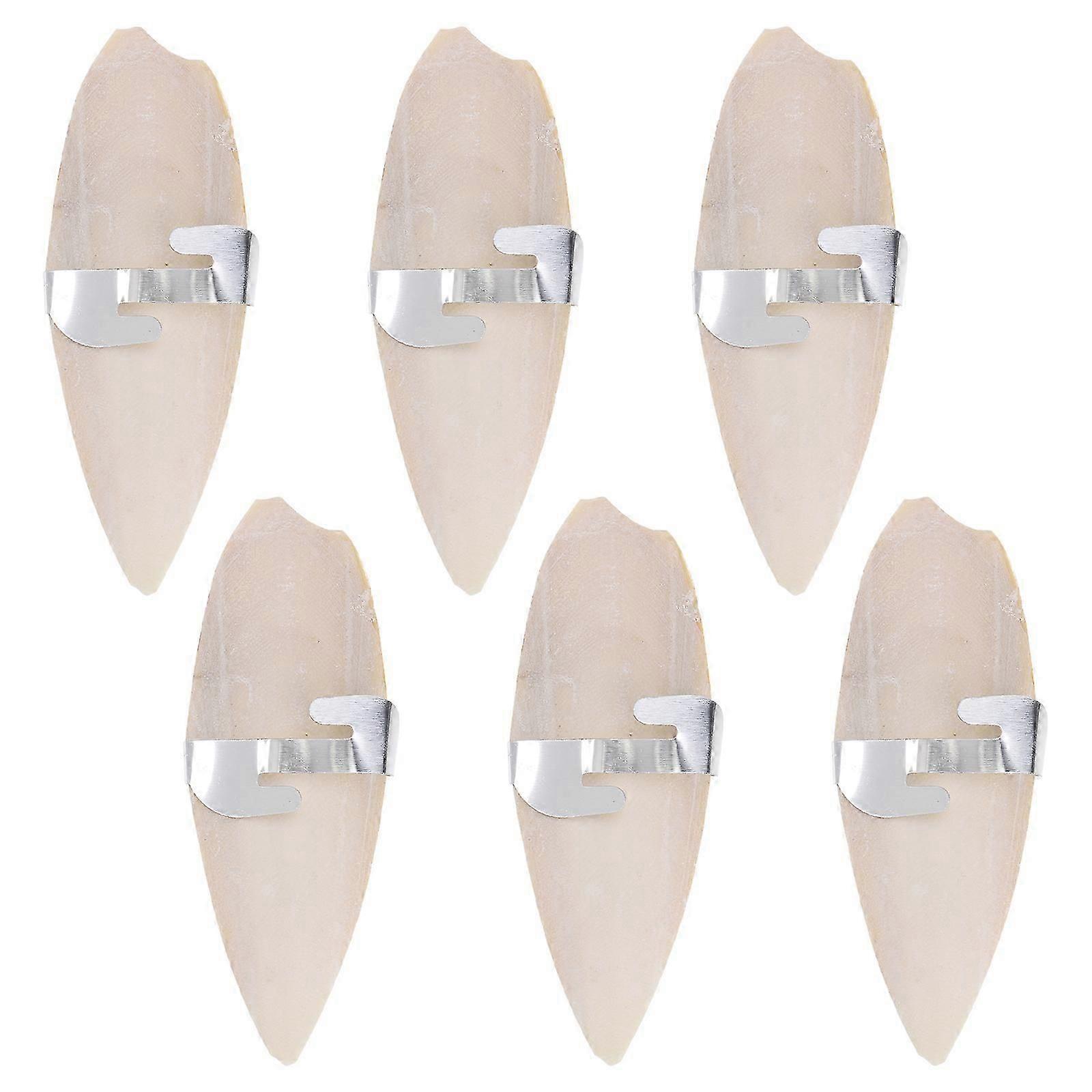 6 Set Bird Cuttlebone Cuddle Bone Chewing Cuttlefish Bone with Metal Holder