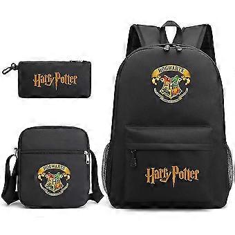 Harry Potter Dreiteiliger Schulrucksack für Kinder, bedruckt, großes Fassungsvermögen, Outdoor-Rucksack Nr. 1 [MI]