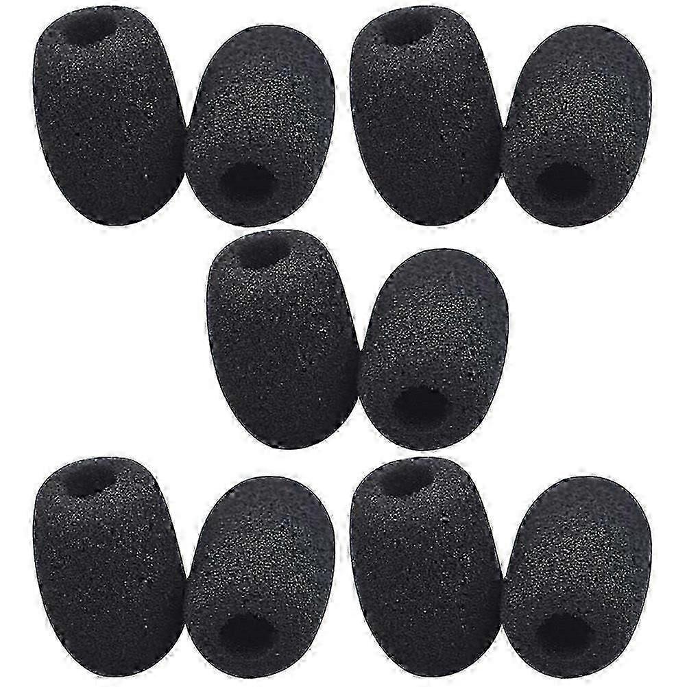10pcs Mini Mic Covers Windscreen for Lapel Headset Microphones