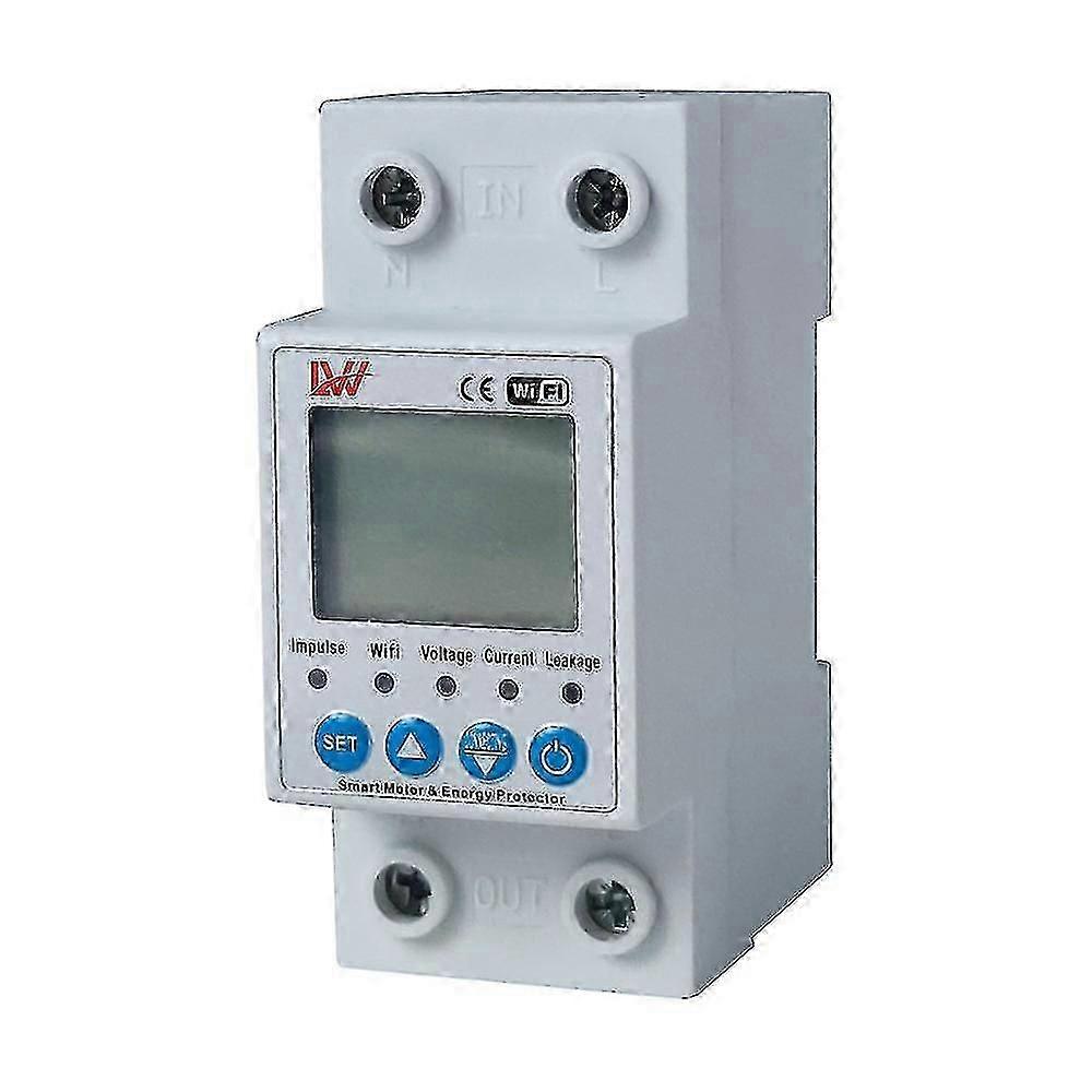 Automatic Reclosing Leakage Protector Power Adjustable Electric Source Protecting Device Lcd Display With Metering Function