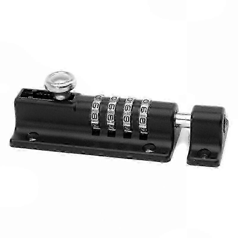 Combination Lock Latch 4 Digit Mechanical Code Slide Lock Keyless Tamper Proof for Cabinet Garden