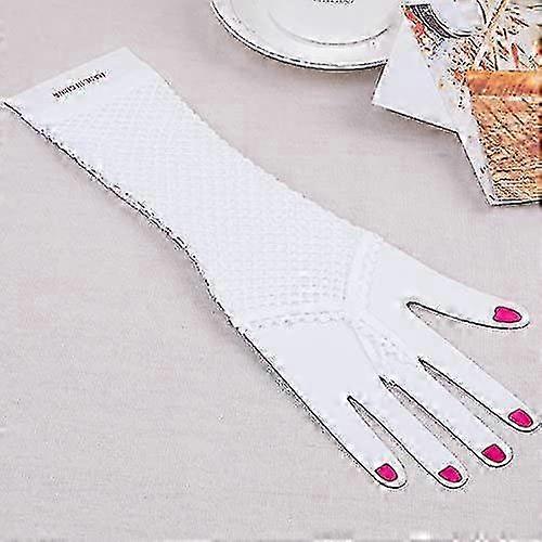 Long Fishnet Gloves Fingerless With Finger Loop