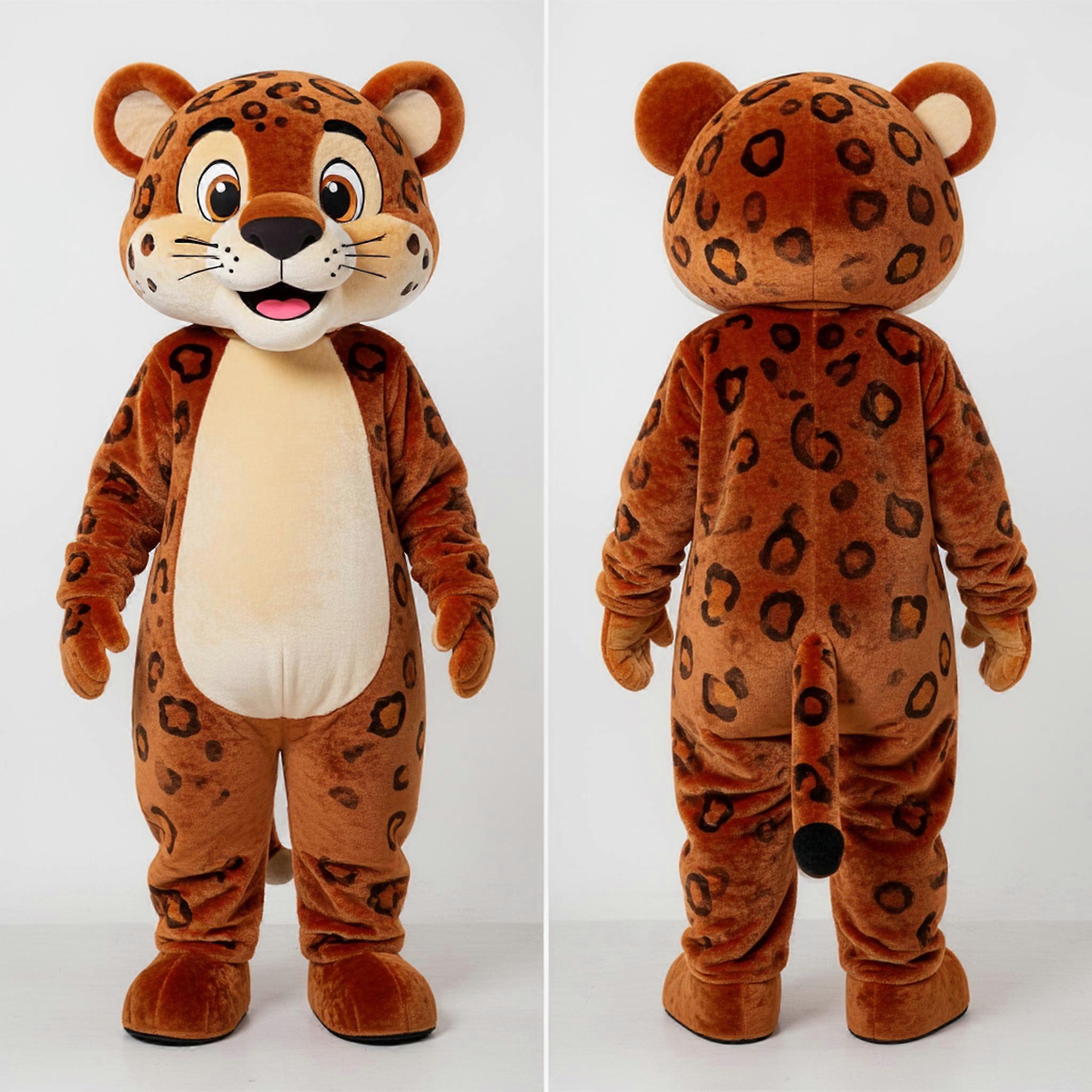 MASTICOT Caramel Cartoon Leopard Mascot