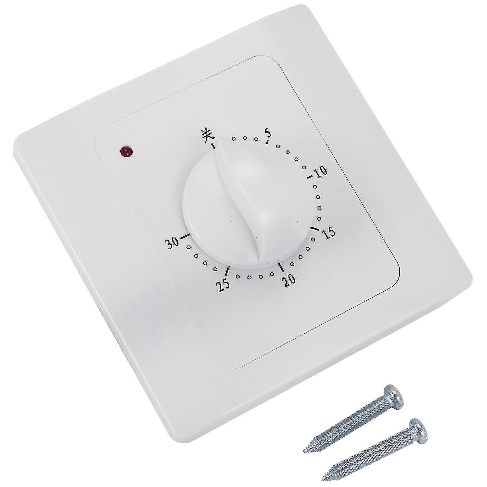 2X Ac 220V 10A 30Min Countdown Timer Switch Electric Digital Time Plug Control Switch Timer Socket Knob Style Mechanical