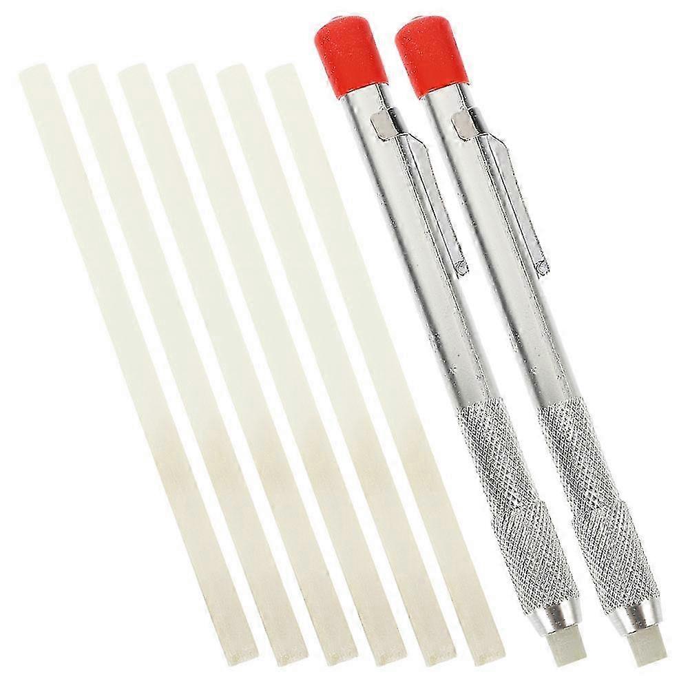 Soapstone Marking Pens for Welding Work 2Sets with Refill Pens