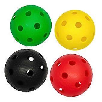 Professional Training Floorball Balls - 4 Pack White Unihockey Style