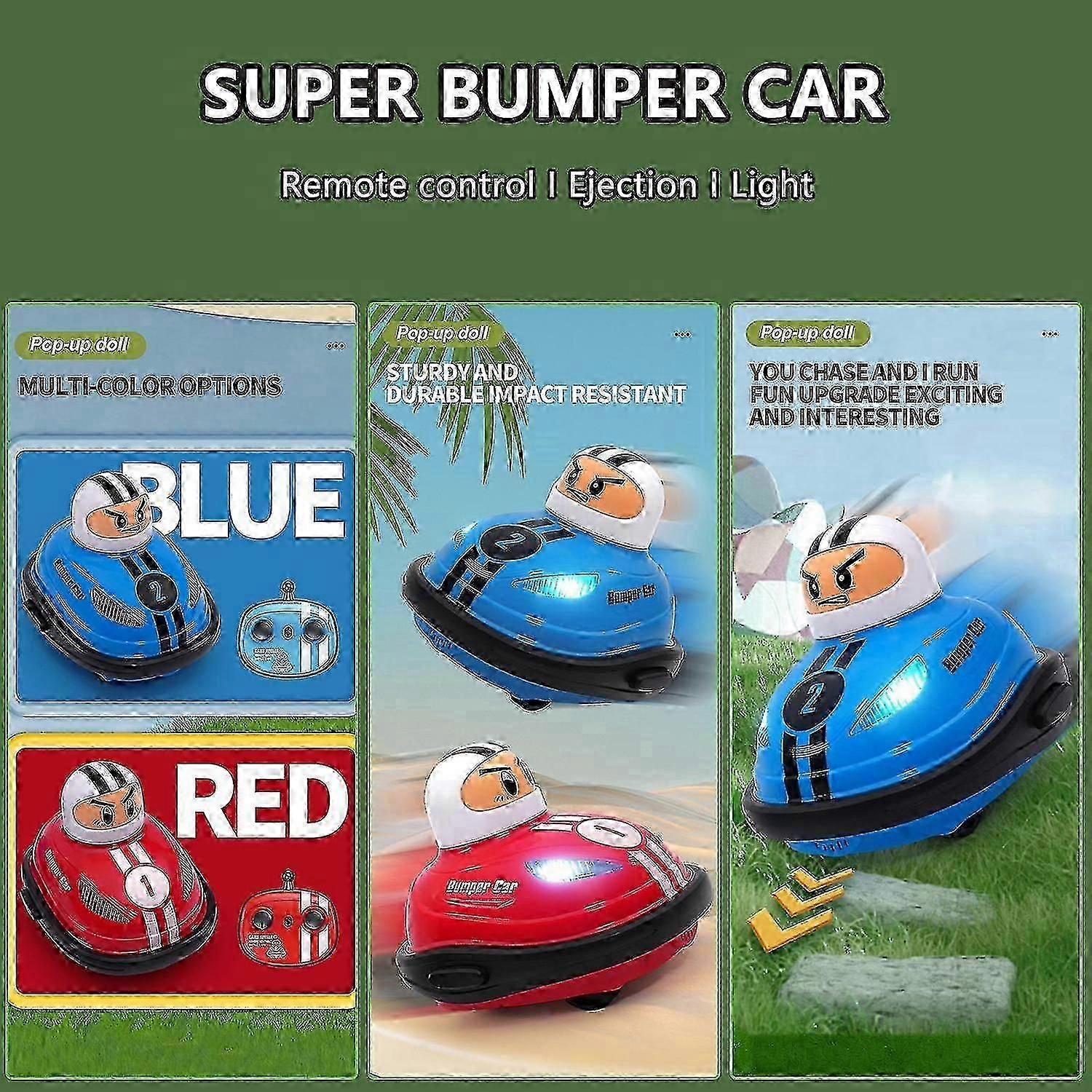 1 Set Speed Bumper Cars Toy Mini Remote Controlled Ejectors Vehicles with Remote Controller