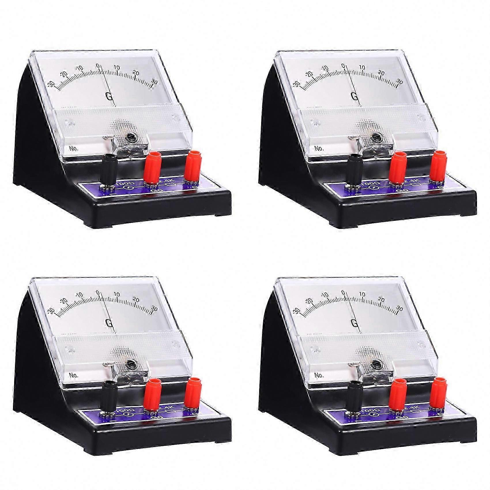 Electrical Current Testing: 4X Analog Ammeter Pointer Type Sensitive Microammeter Galvanometer