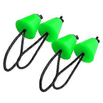 4-Piece Green Rubber Universal Kayak Drain Plug Stopper Bungs