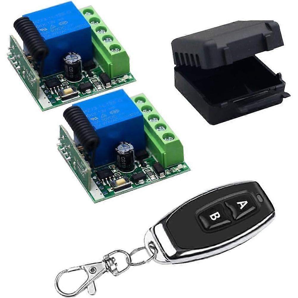 433Mhz Universal Wireless Remote Control Switch DC 12V 1CH Relay Receiver Module RF Transmitter for Access Control, 1Kit