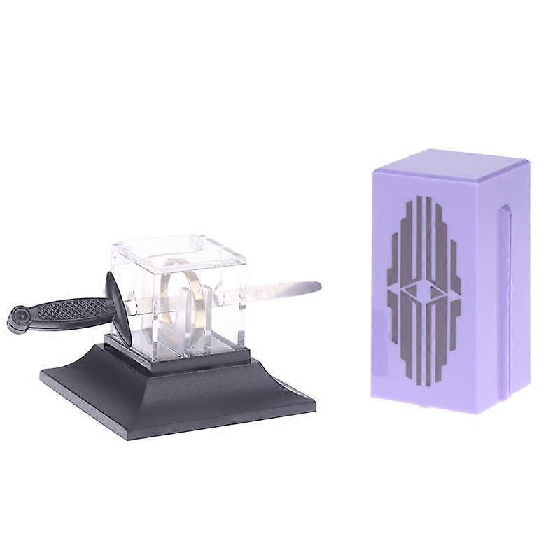 Magic Sword Through Ring Crystal Cleaver Close Up Magic Trick Prop Visual Penetration Illusion