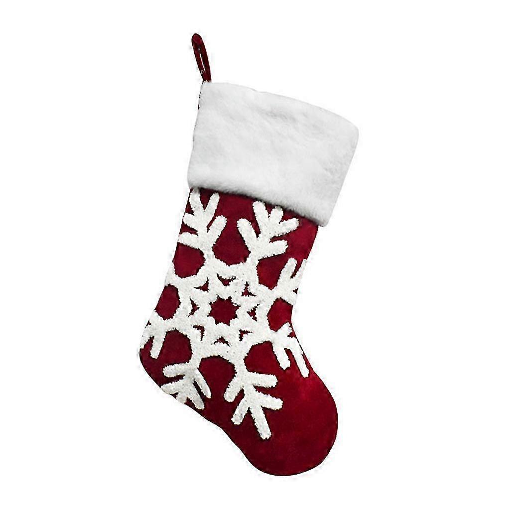 Polyester Elk Stocking Christmas Red
