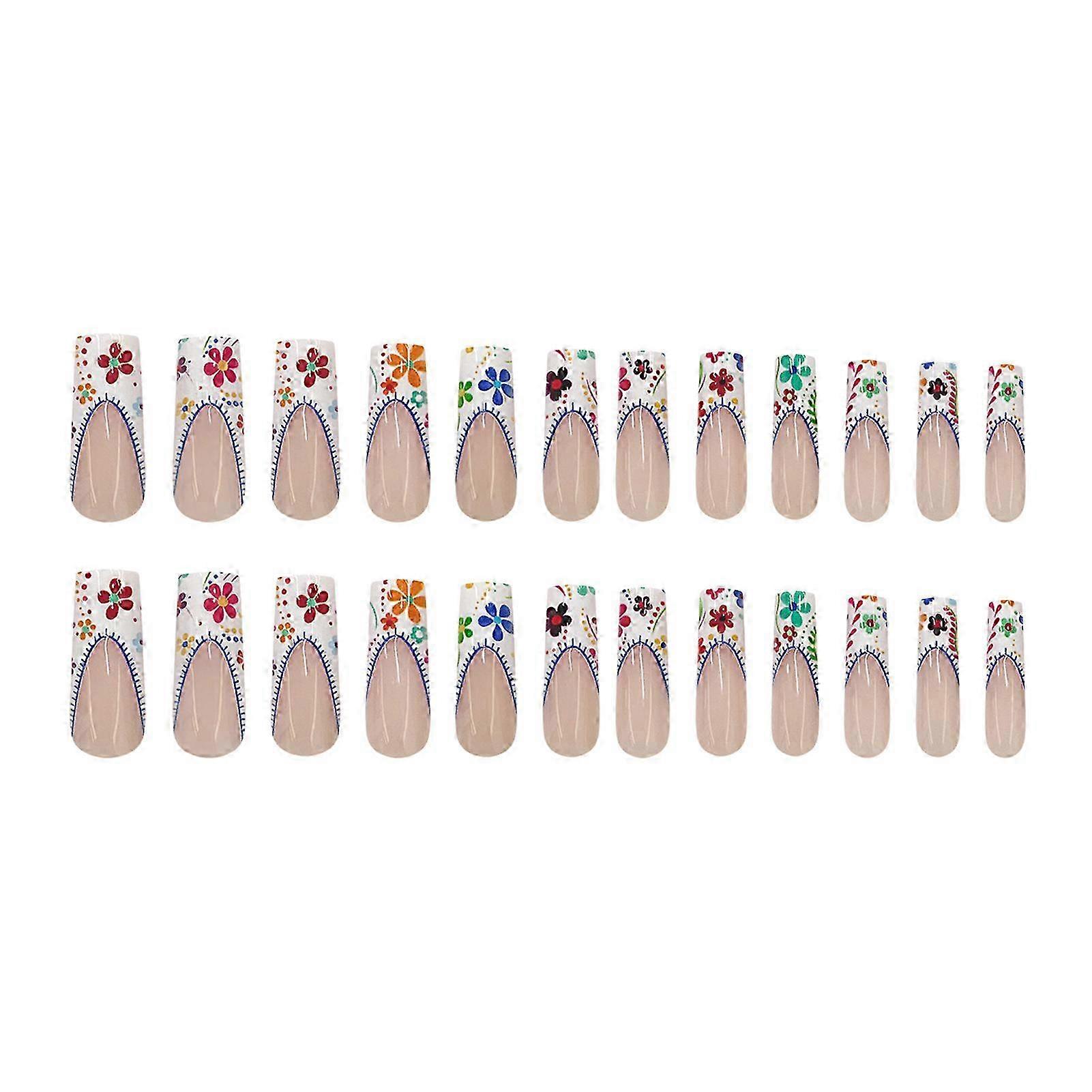 Nude Press-On Nails Resin White Tip