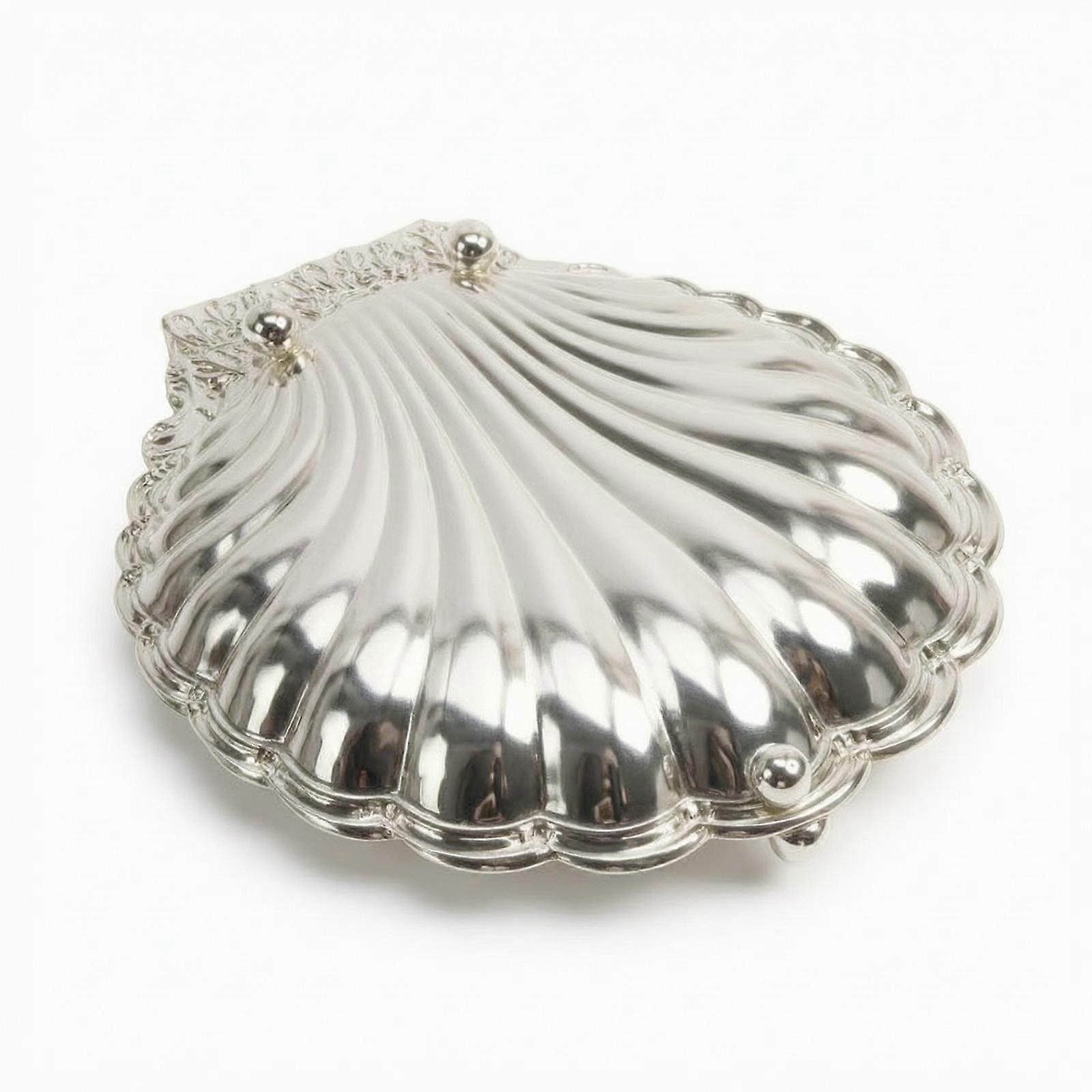 Clam Shell Dish Sculptural Shell-Shaped Plate Hinged Clamshell Tray for Hosts,