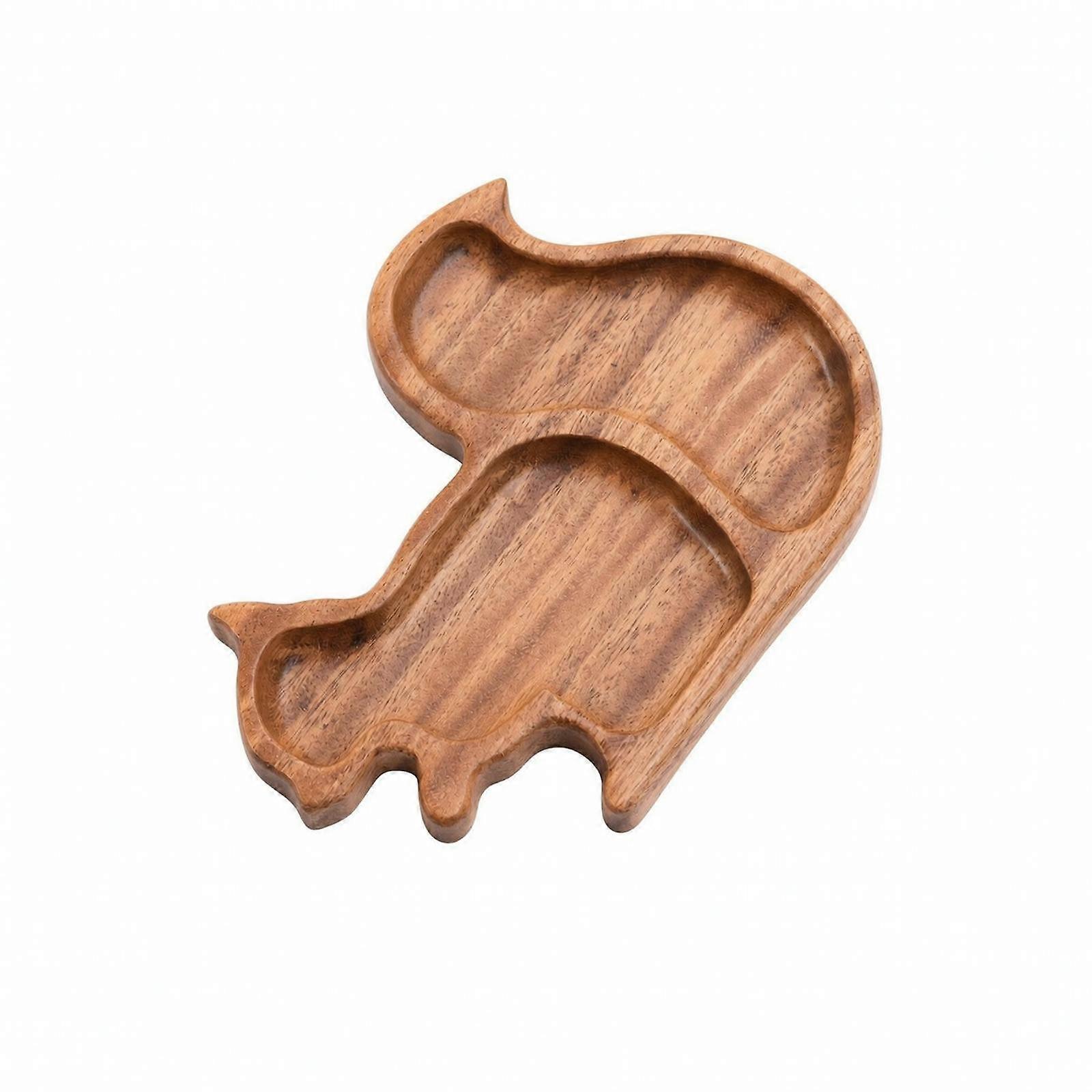 Squirrel Tray Farmhouse Platter with Sections Brown for Tabletop Display