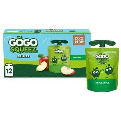 GoGo SqueeZ Applesauce, Apple Apple, 12 ea