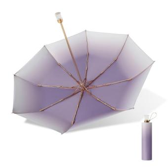 Compact Folding Travel Umbrella for Women Sun and Rain Dual Weather Protection Lightweight Design
