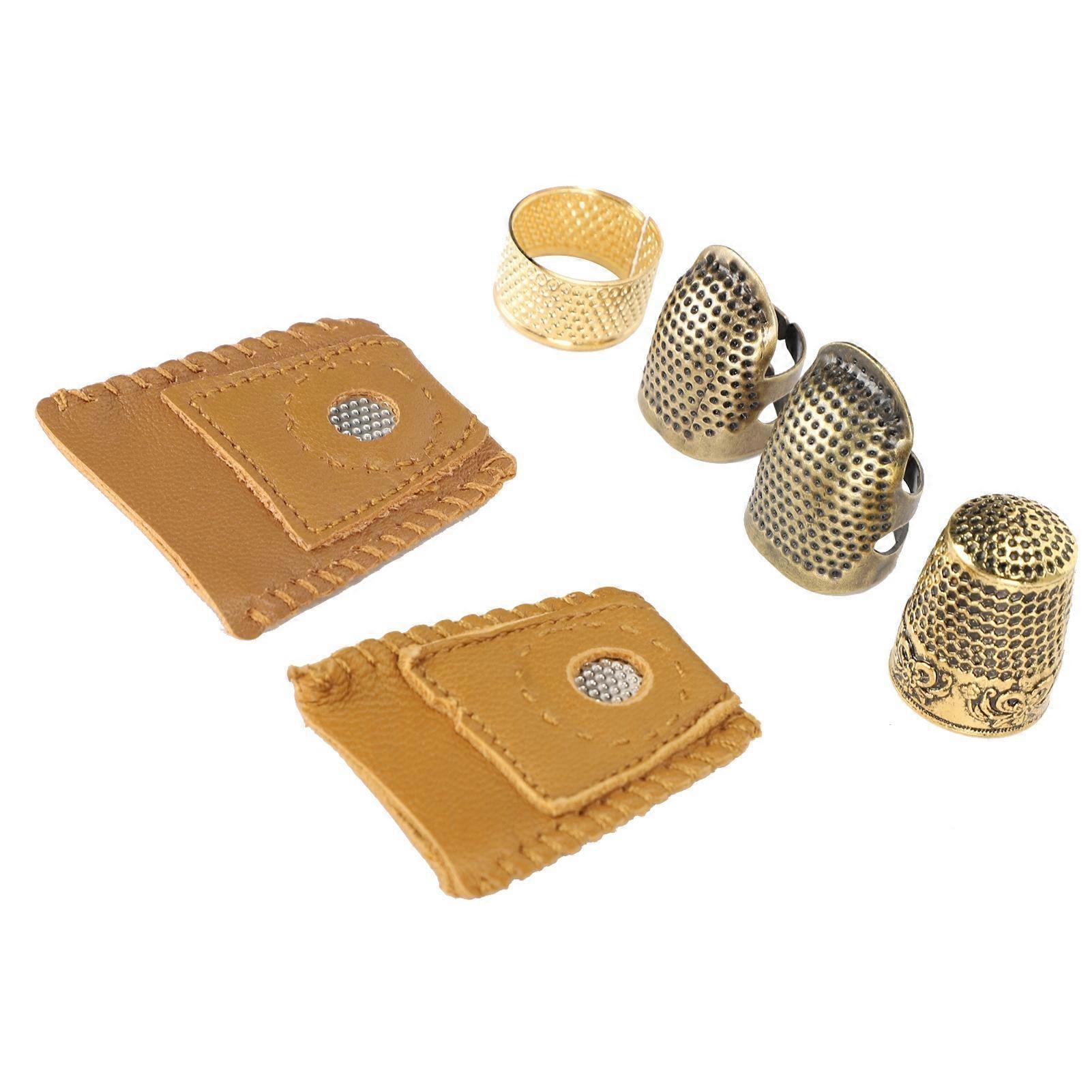 Sewing Thimble Kit Finger DIY Handwork Protector Needlework Embroidery Accessories
