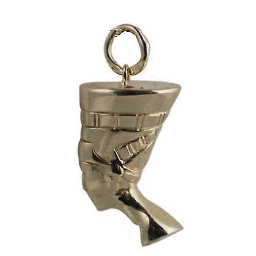 9ct Gold 19x14mm solid Nefertiti bust Pendant or Charm