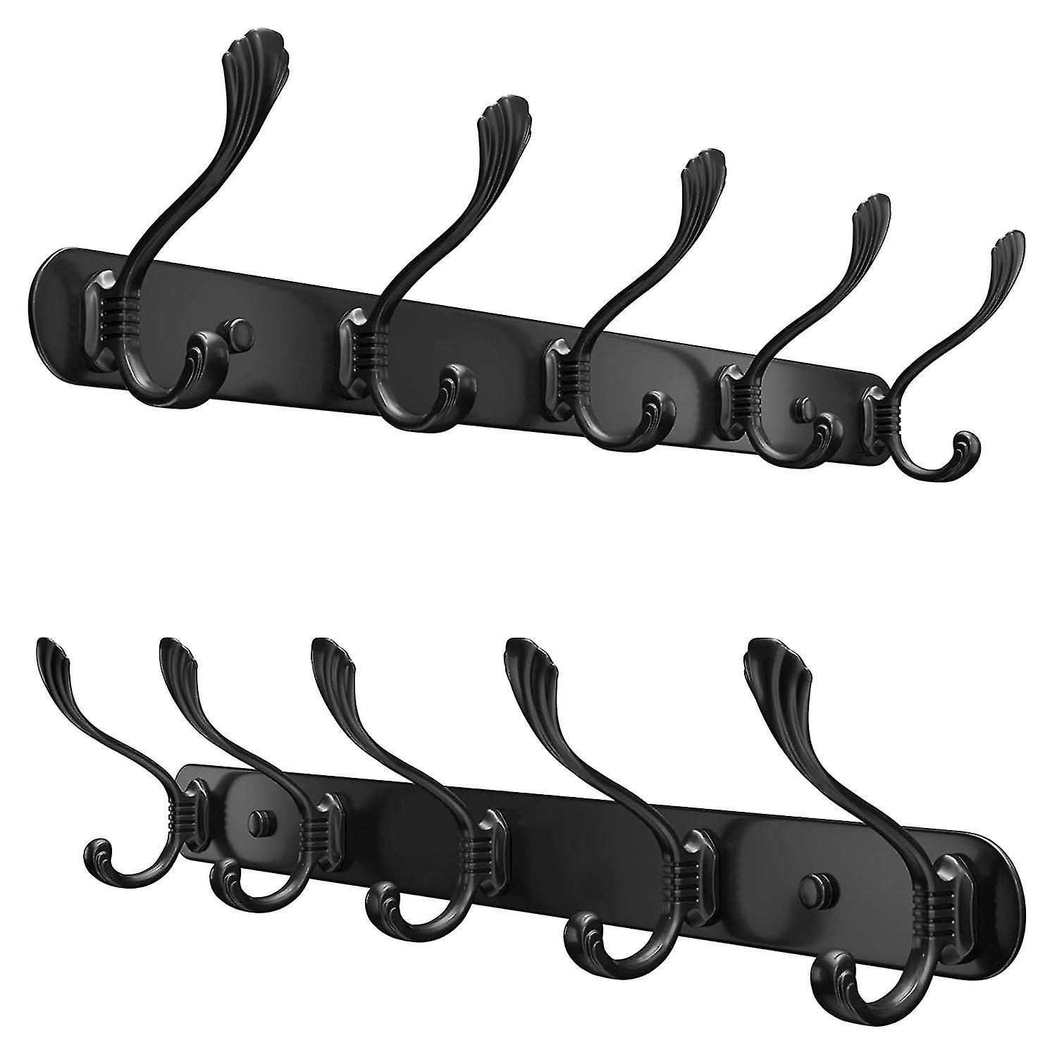 Coat Hooks Mounted (2 Pack) - Less Steel Hooks - Purpose Duty Coat Rack W