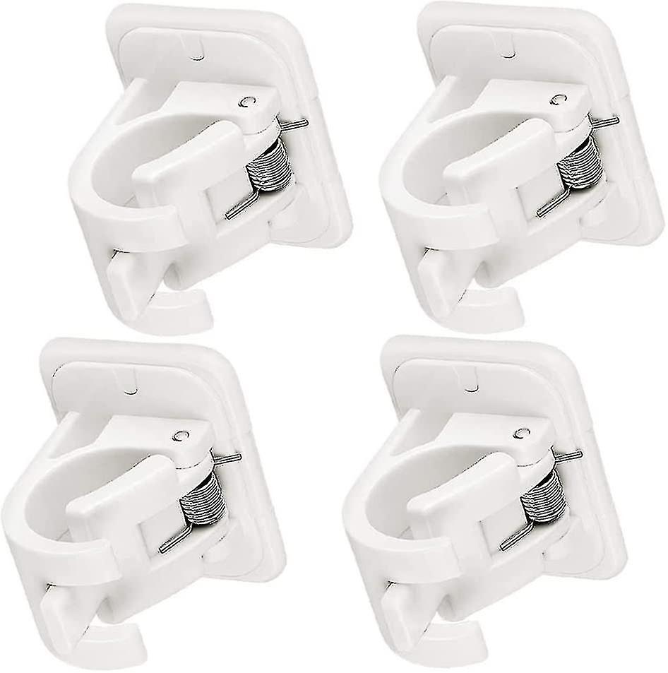 Curtain Rod Fixing Bracket, Self Adhesive Wall Hooks, Towel Rail, Wall Bracket, No Drilling Fixings Rod Bracket4pcswhite