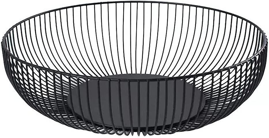 Wire table top for kitchen - black modern storage frame - 11 inch (round c)