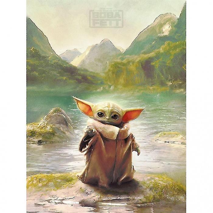 Star Wars: The Book Of Boba Fett Grogu Framed Canvas Print