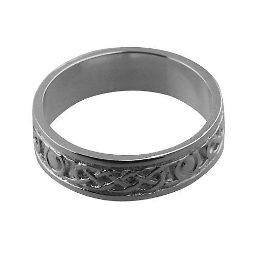 Silver 6mm Celtic Wedding Ring Size Z