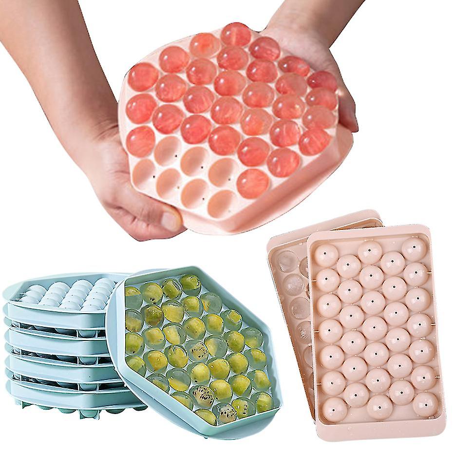 Colorful Round Ice Mould Ice Cube Tray Kitchen Plastic Ice Hockey Mold Food Grade Ice Cube Makers Diy Ice Cream Mould -c