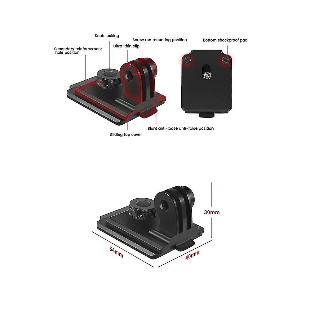 Action Camera Aluminum Helmet Fixed Mount Base Adapter For 11 10 9 8