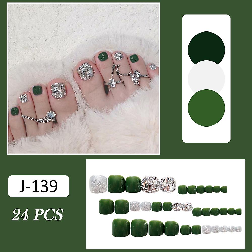 36 Pcs Toe False Nail Environmental Material Not Smelly Nail Set