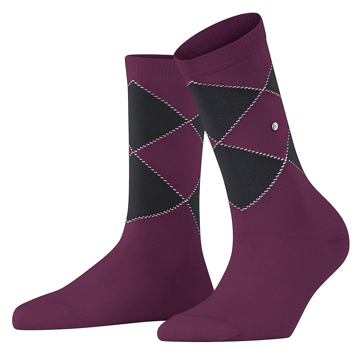Burlington Darlington Socks - Grape Purple/Black