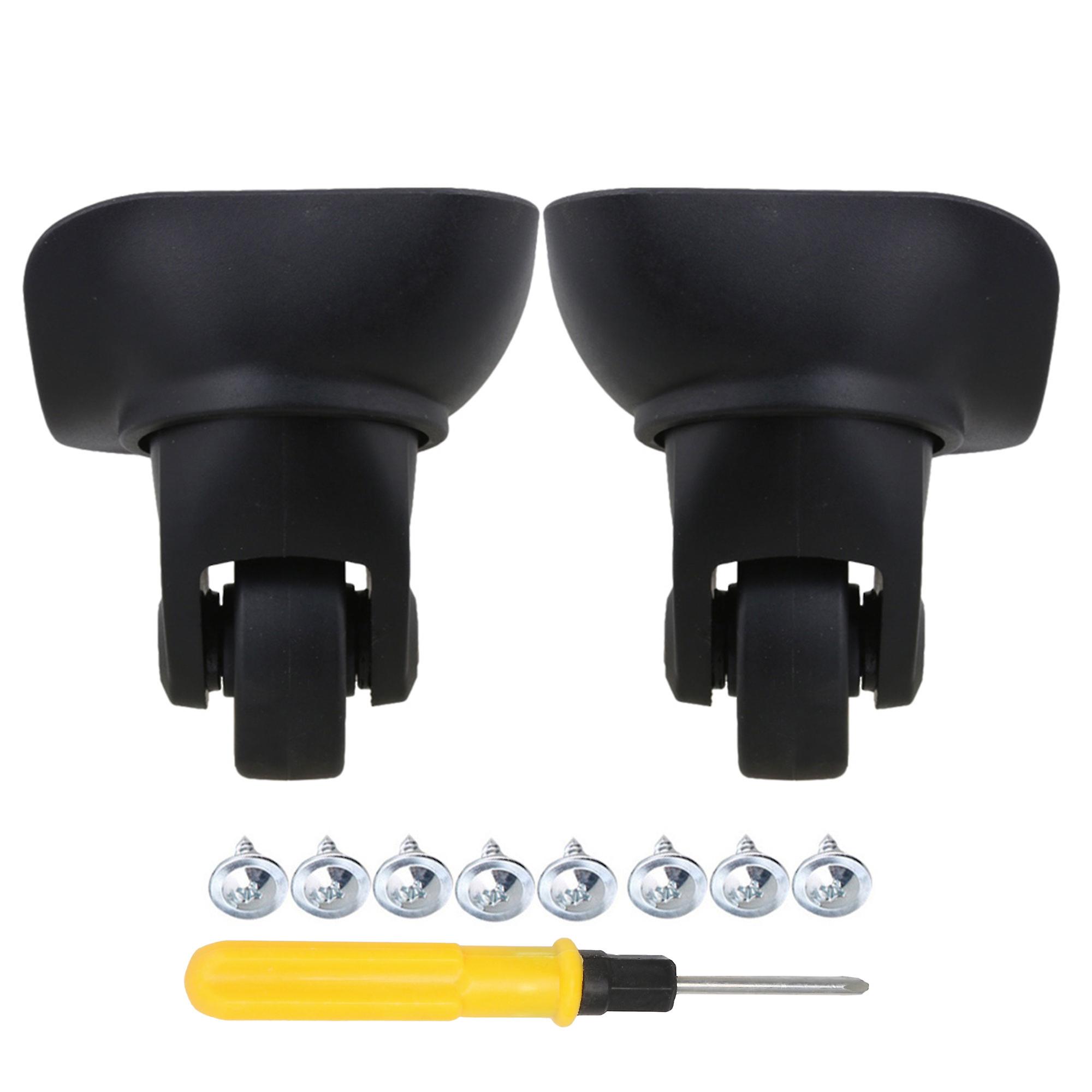 2Pieces DIY Wheels Luggage Accessories Left & Right 7.8x8.1x4cm