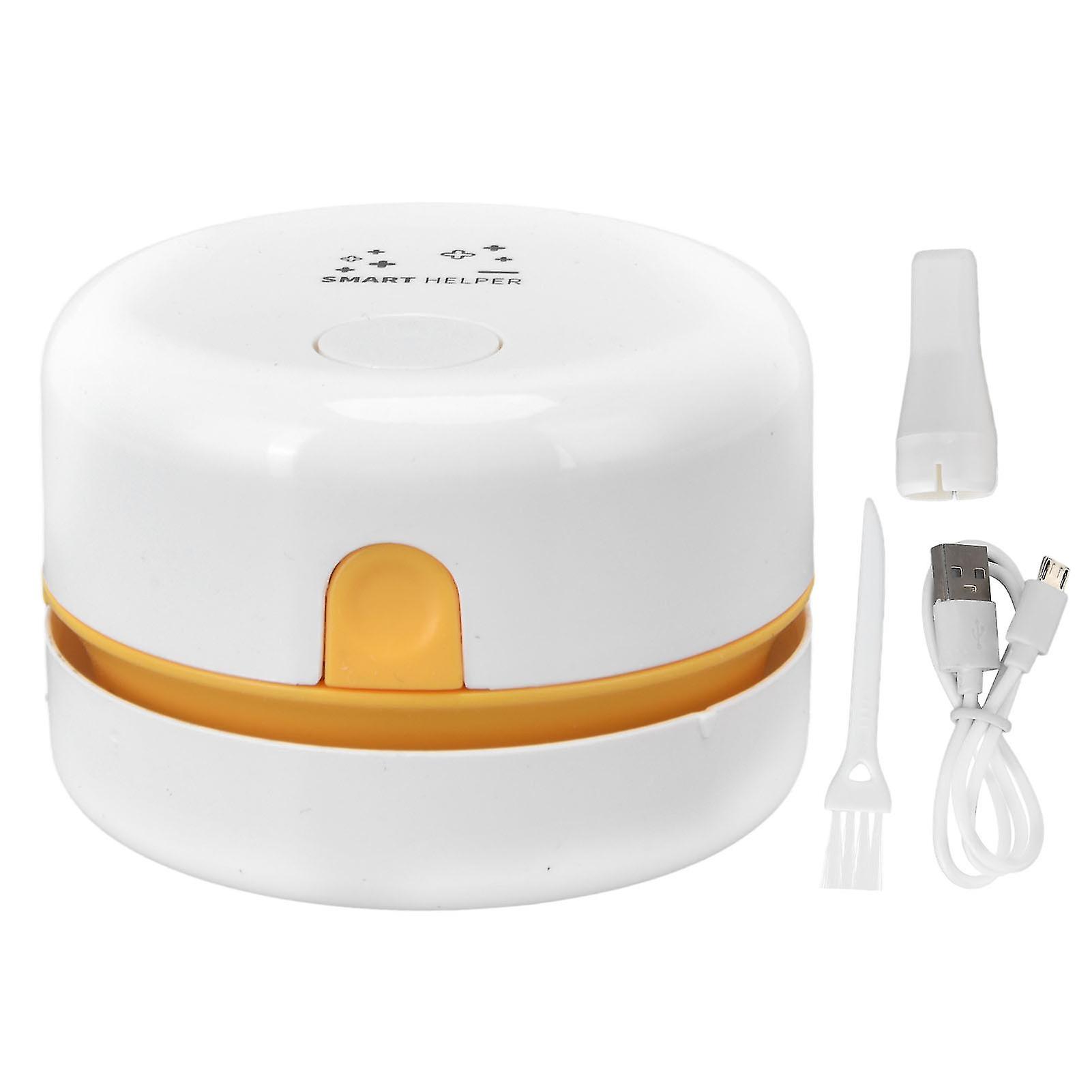 Desktop Sweeper Mini USB Automatic Table Dust Sweeper Rechargable 18650 Battery 600mAHWhite