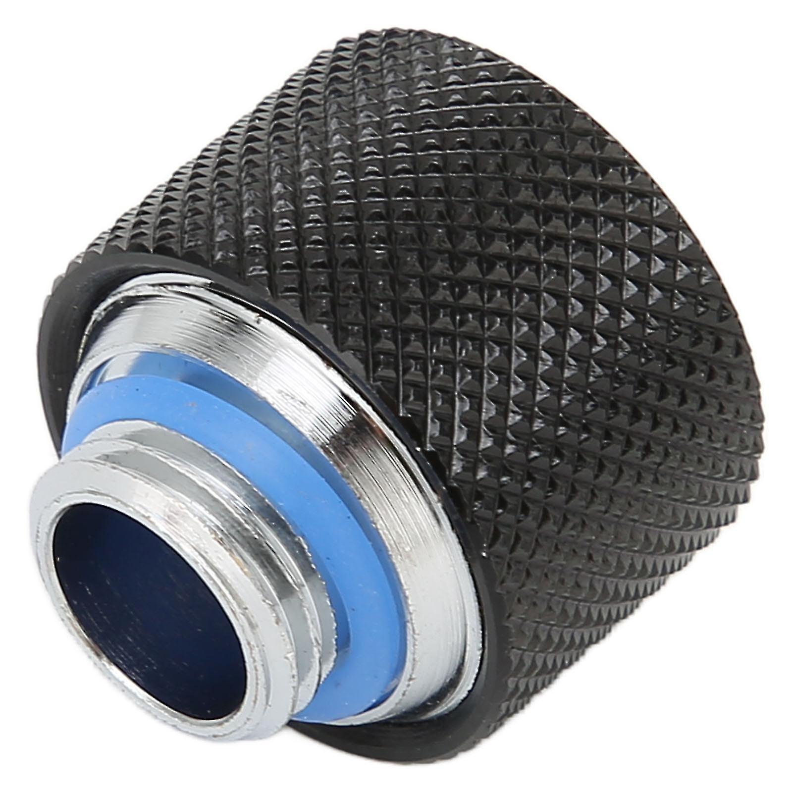 Tube Compression Fitting Premium Brass High Durability Quick Screw Fitting for ComputerBlack