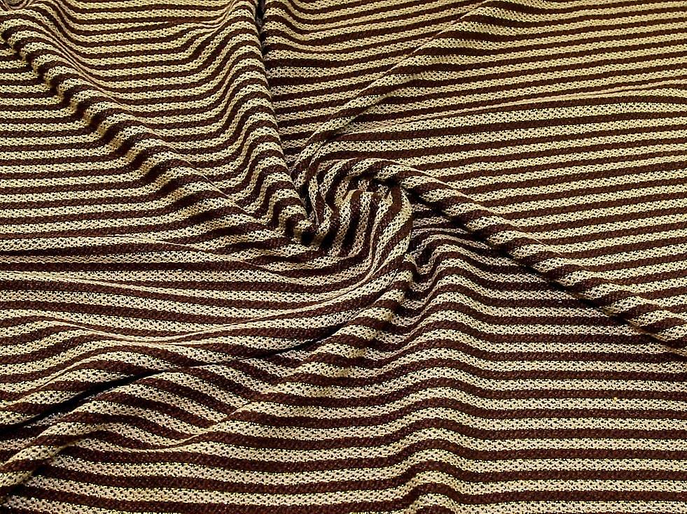 Minerva Lurex Wool Coating Fabric Brown & Gold - per metre