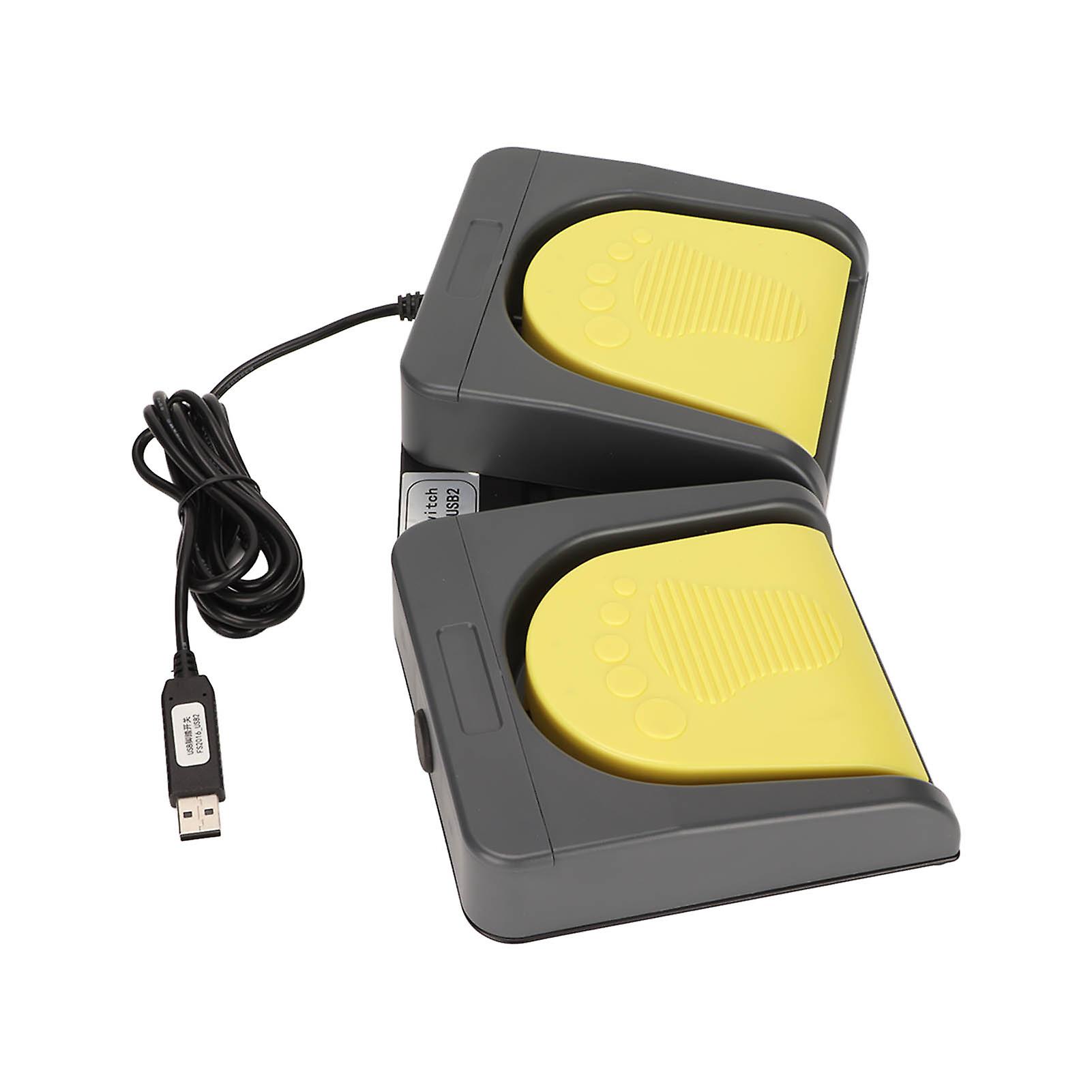 USB Double Foot Switch USB Two Pedal Mechanical Keyboard MIDI Controller HID Programmable Computer PC Foot Switch 