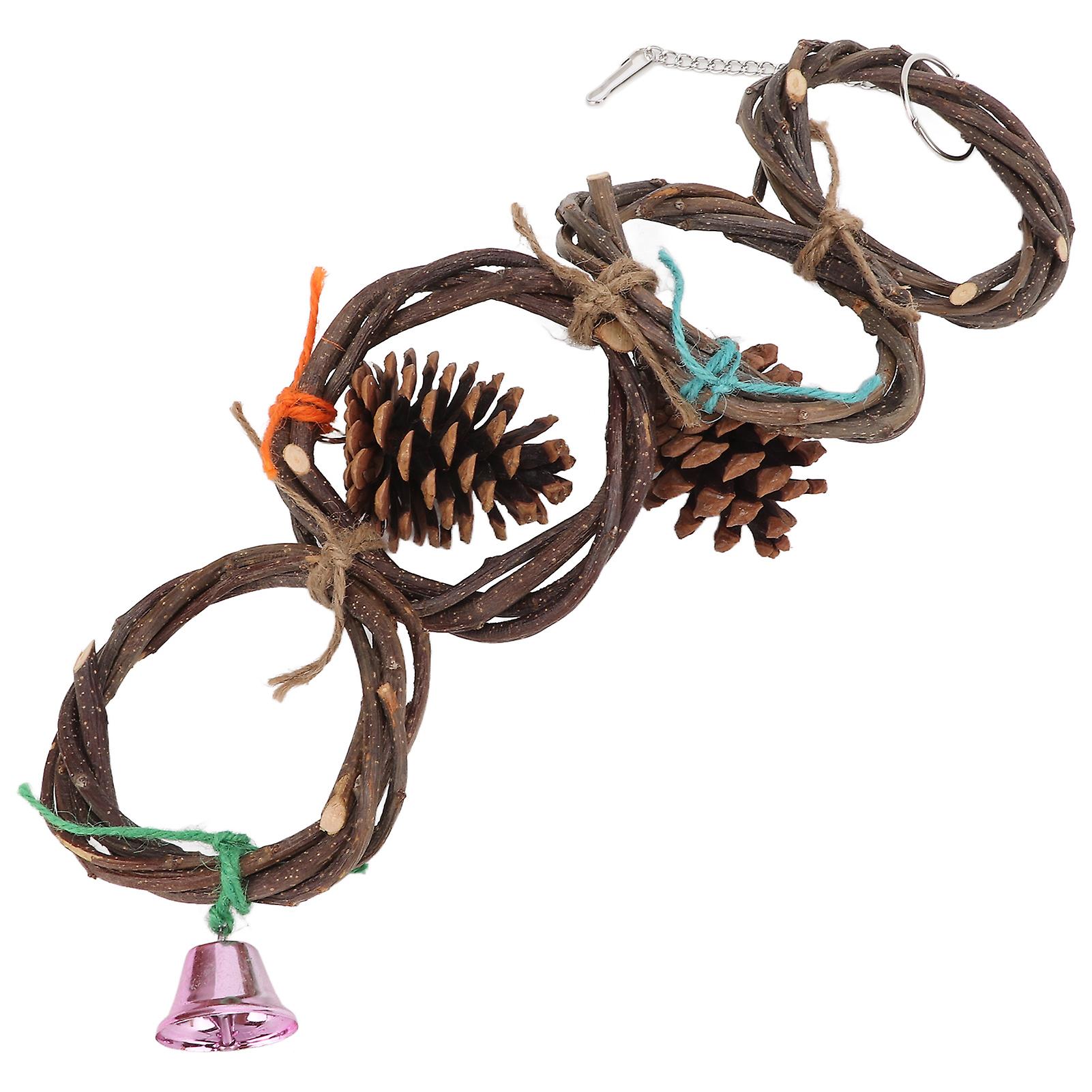 لعبة أرجوحة خاتم الببغاء المحبوك يدويا - 4 حلقات