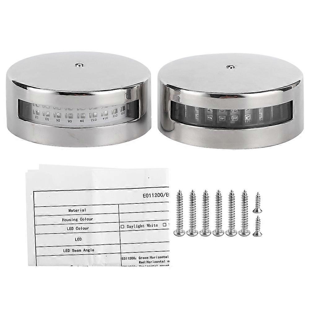 Pair of 12V/24V Red and Green LED Navigation Lights for Boat Yacht