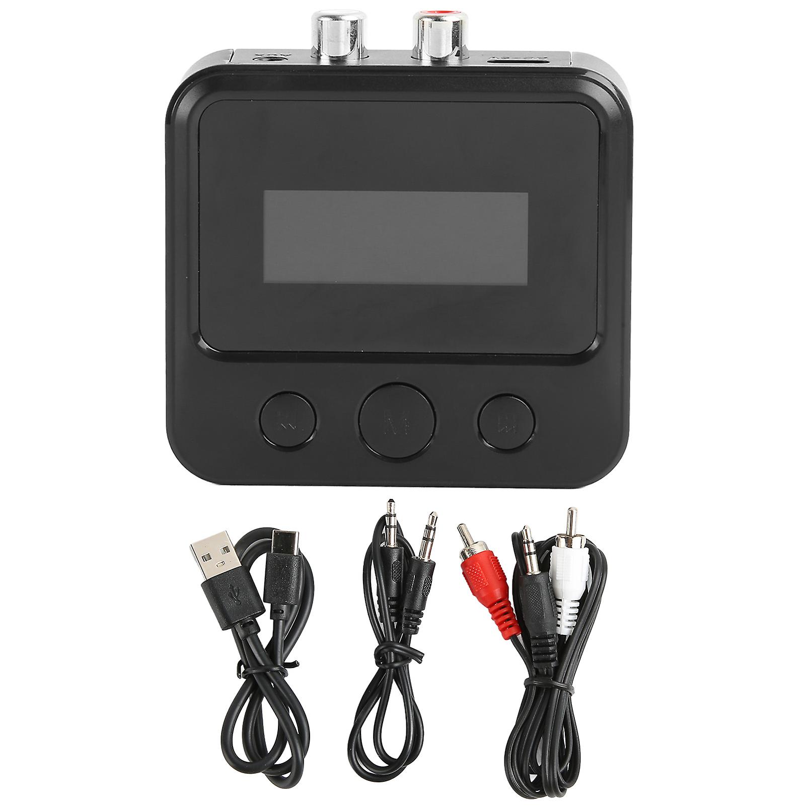 Bluetooth 5.1 Transmitter Receiver - Low Latency AUX Adapter for TV, Car, PC, MP3