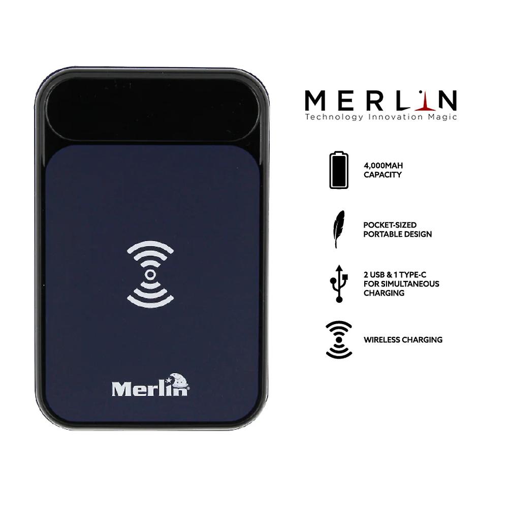 Merlin Flash 4000 Wireless Powerbank – Portable 4000mAh