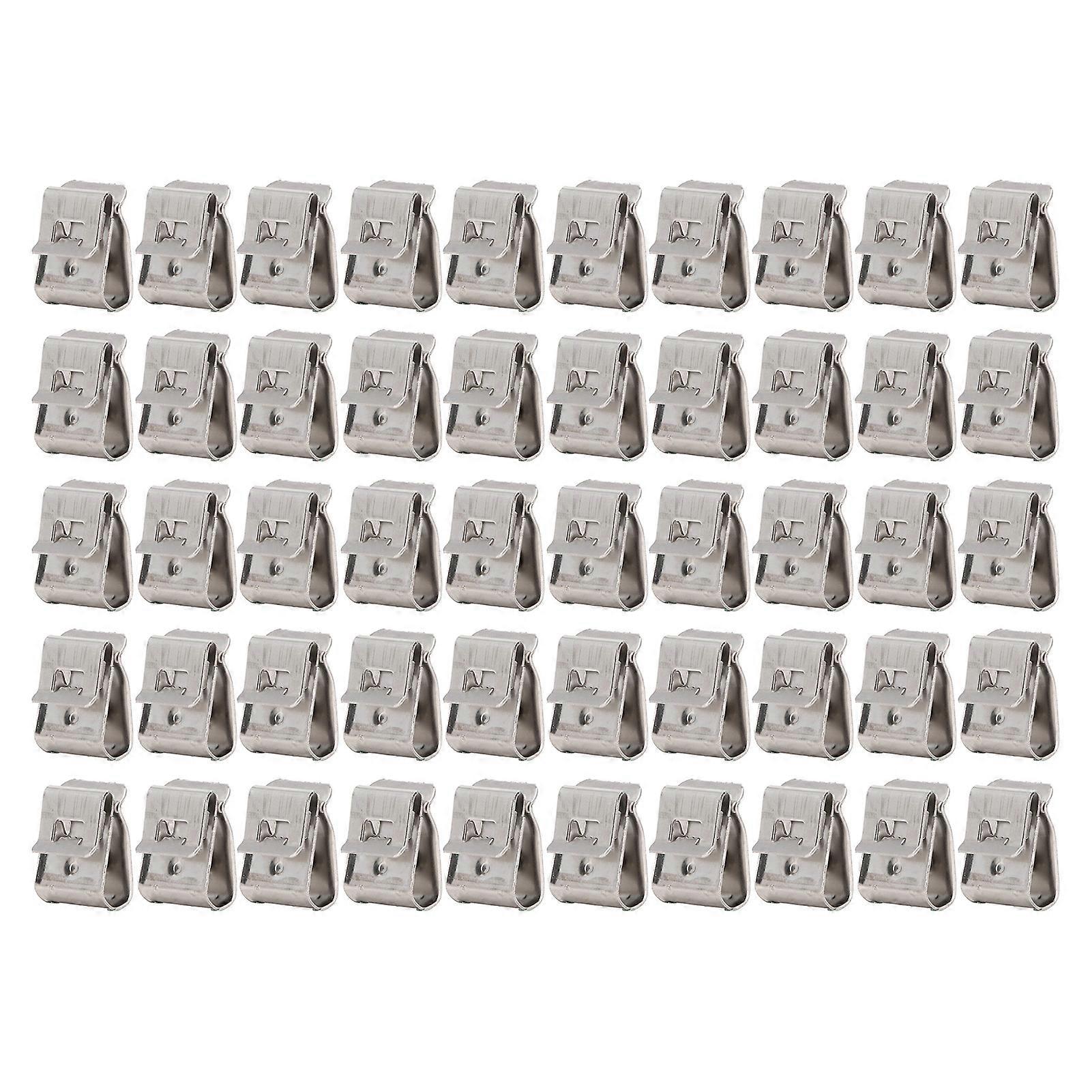 Pack of 50 cable clamps for photovoltaic panels, stainless steel, for electrical cables from 2 to 6 mm²