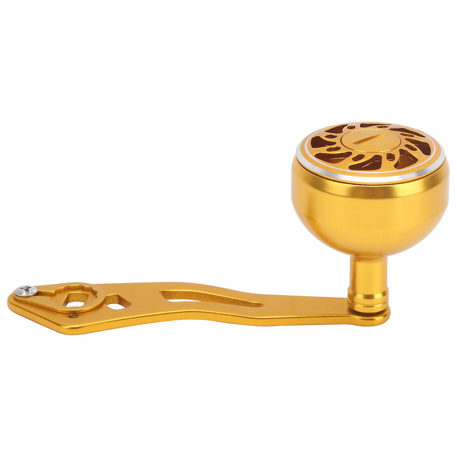 Aluminum Alloy Fishing Reel Handle Rocker Arm Replacement for Baitcasting Reel 8 x 5mm Type B Gold