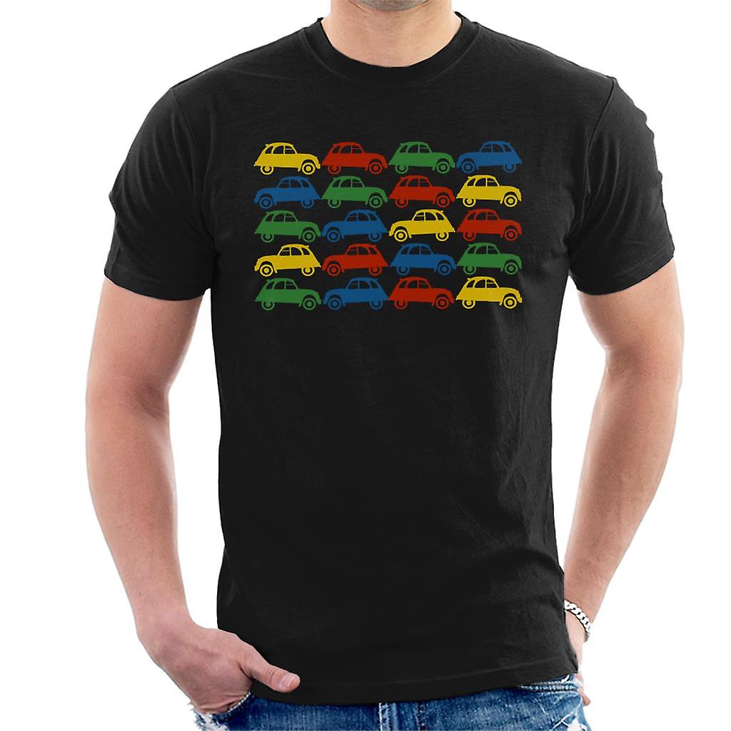 Citroen 2CV Vintage Multi Colour Pattern Men's T-Shirt
