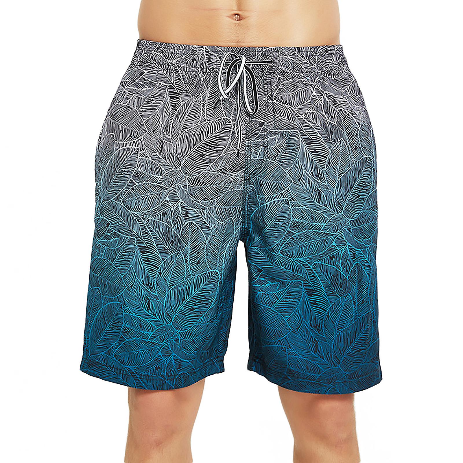 Men's Beach Shorts Gradient Color Plus Size Quick Drying for Surfing Swimming