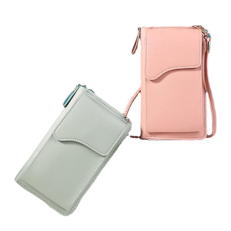 Women Shoulder Bag Lady Travel Korean Style Solid Color Wallet Multi-functional Mini Phone Bag