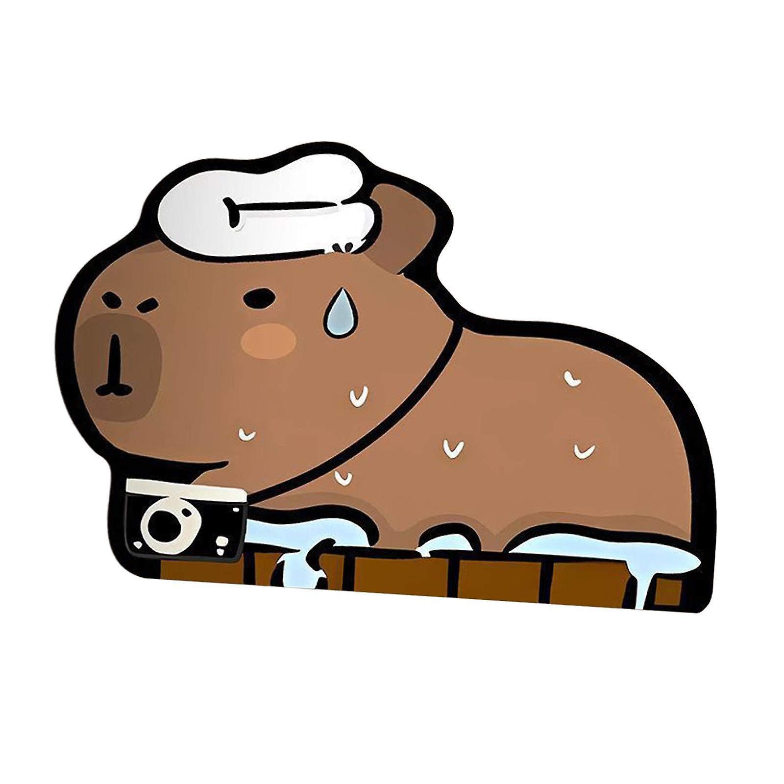 Capybara Badteppich, Duschmatte, Anti Rutsch Badewanne Bodenteppich, WC Teppich Badematte, Duschteppich, Badewanne Teppich Badezimmerteppich