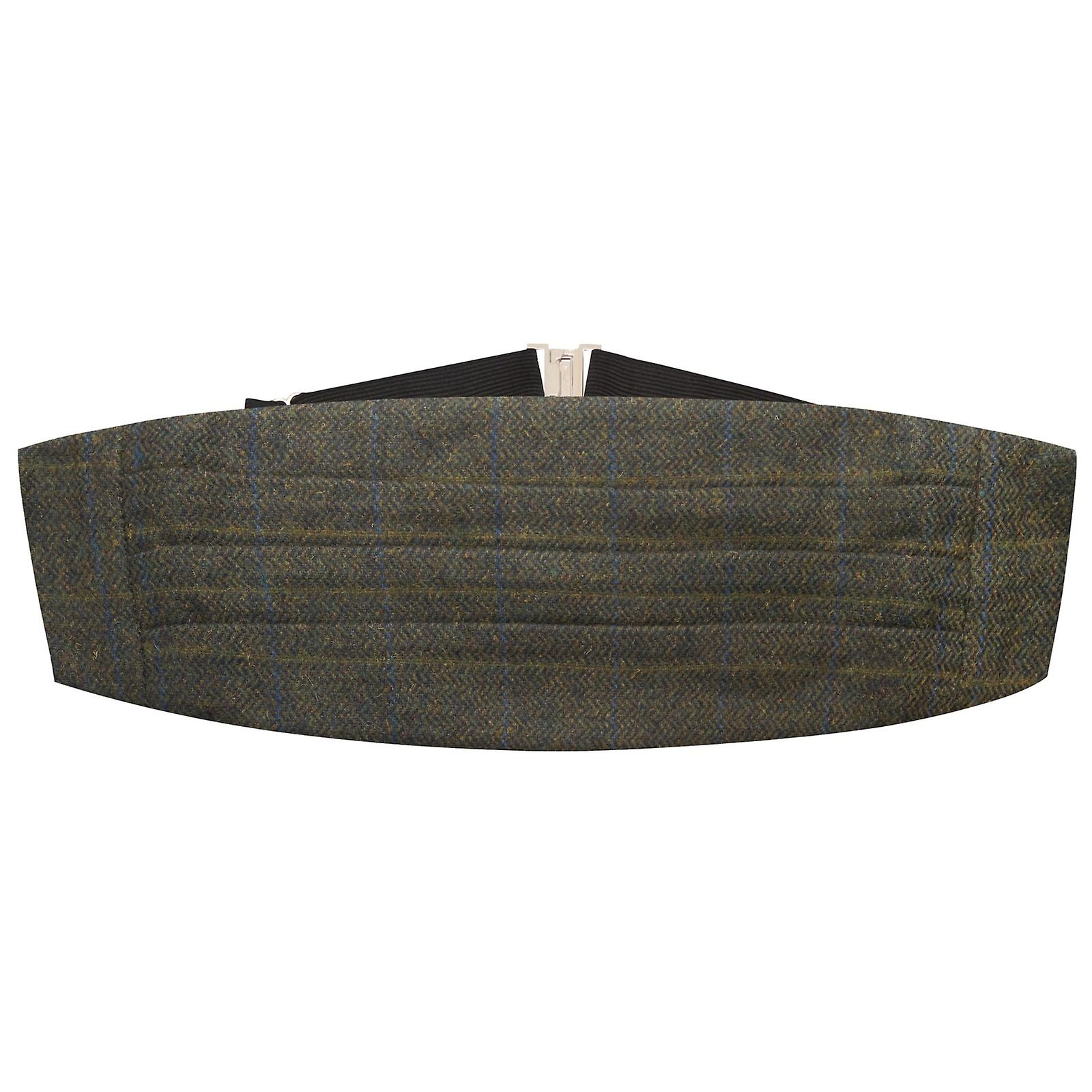 Juniper Green Tweed Cummerbund