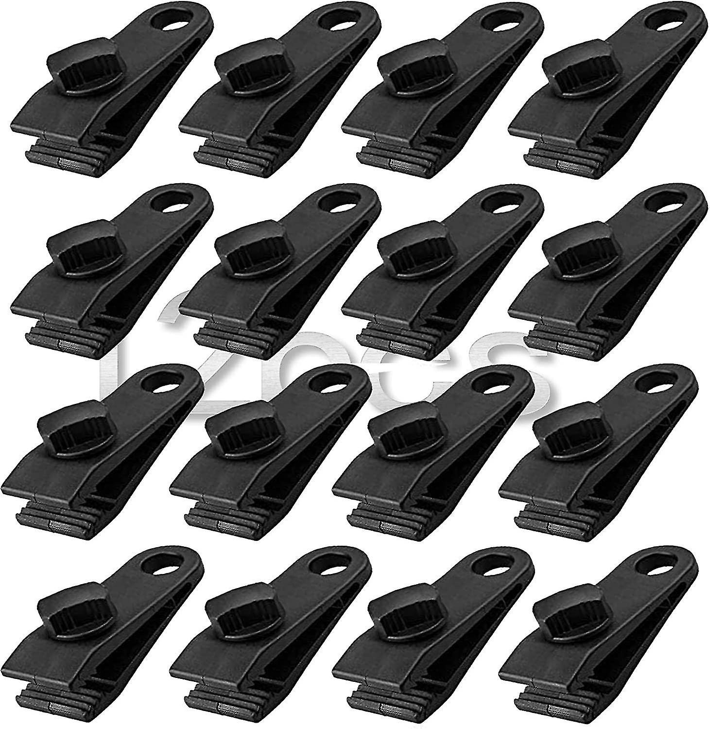 Wow 12 stycken presenningsklämmor multifunktionella presenningsklämmor markisklämma för utomhustältcamping 