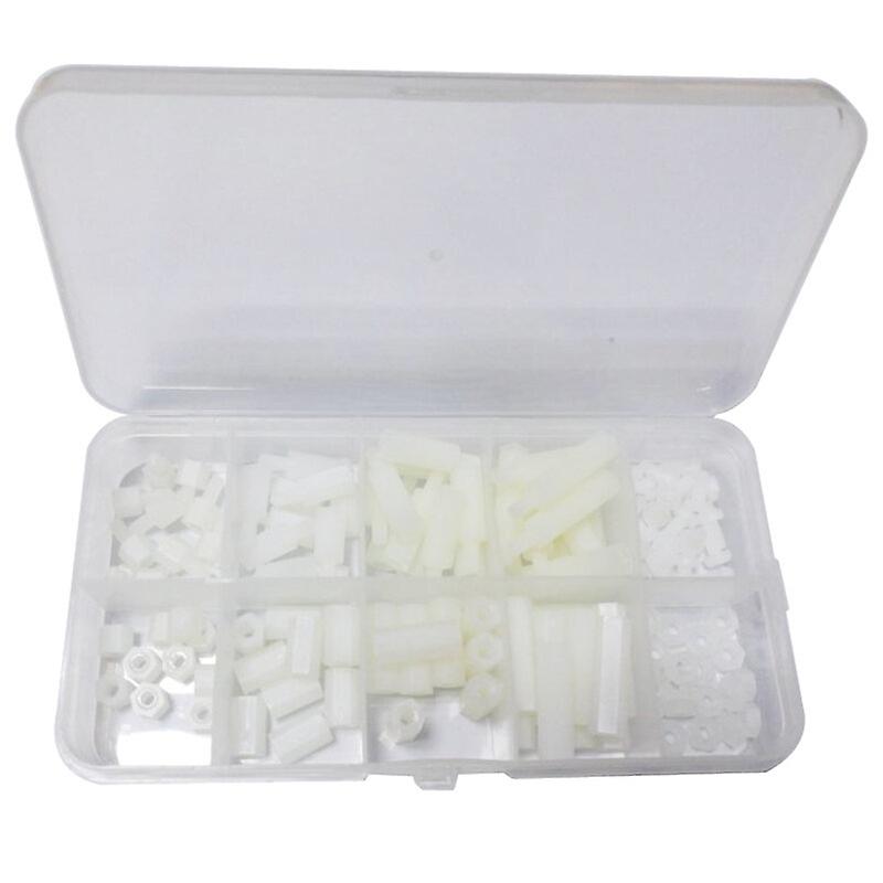 120PCS White Nylon M3 Plastic Screw Nut Set for DIY RC Drone